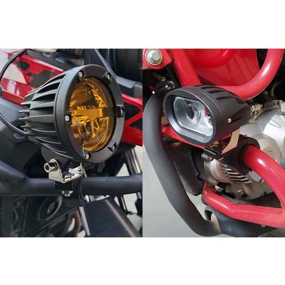 2 szt. Motocykl Reflektor Lampy Uchwyt Wspornik Regulowany 19mm-26mm Motocykl Reflektor Reflektor Montaż Wspornik Akcesoria