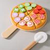 Wooden Pizza Play Set Educational for Playroom, Kids