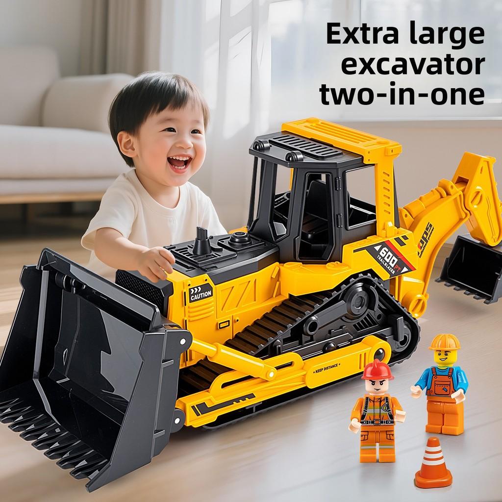 Double Headed Bulldozer Vehicle Model With Inertia Control For Kids Play And Collectors