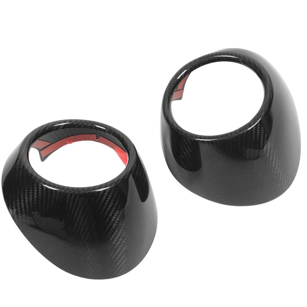 2 Pcs AC Vent Trim Dry Carbon Outlet Cover Front Dashboard Decoration Sticker Replacement for 2022 and Up LHD
