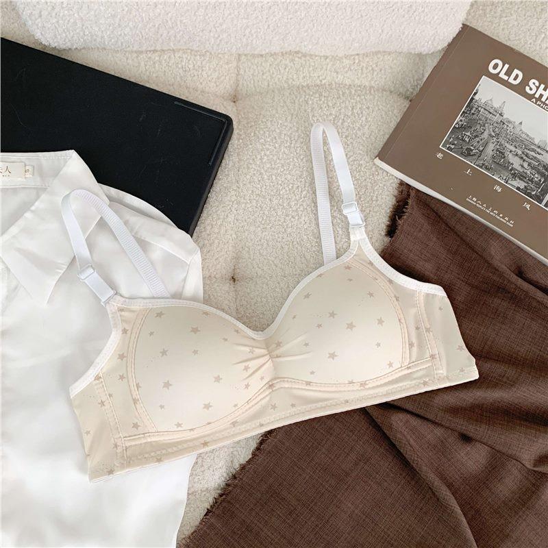 Cute Sweet Young Girls Wireless Thin Gathering Anti Sagging Bra For Small Chest