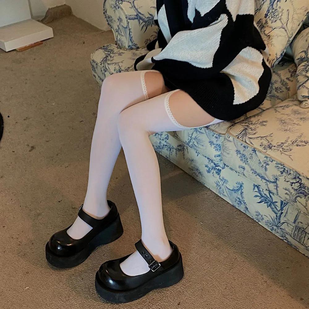 Sexy Stockings Belt Suspender Velvet Tights Hollow Thigh High Stockings Digging Holes Knee Socks Women Tights