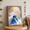 Disney Ice Queen Digital Oil Painting Art Kit Handmade Diy Home Decorations