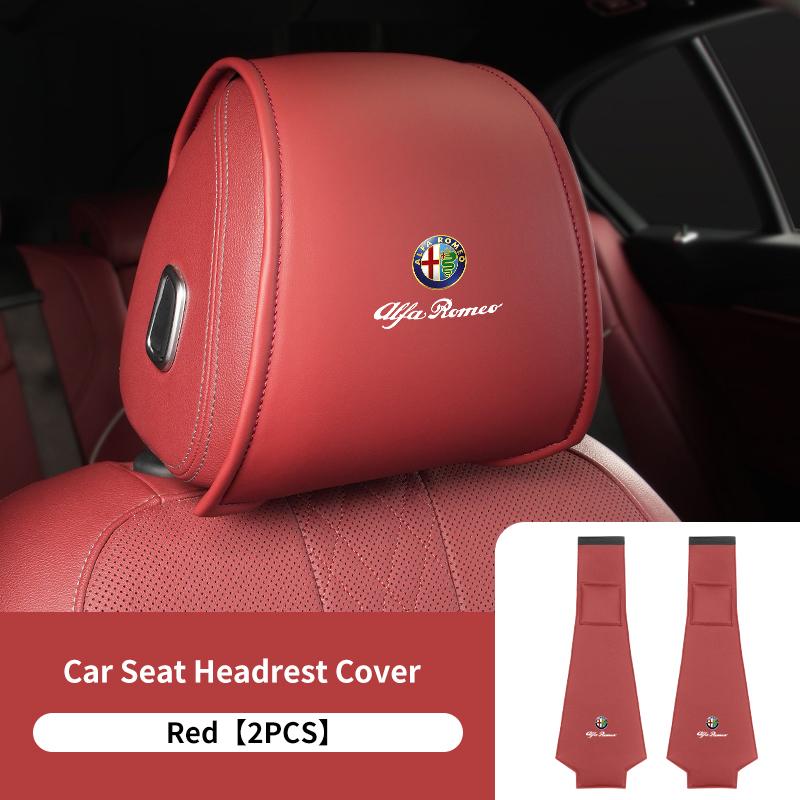 For Alfa Romeo Car Styling Headrest Case Anti-Dirty Dustproof Protective Cover GT Stelvio F1 Brera Volante Tonale Gloria Disco