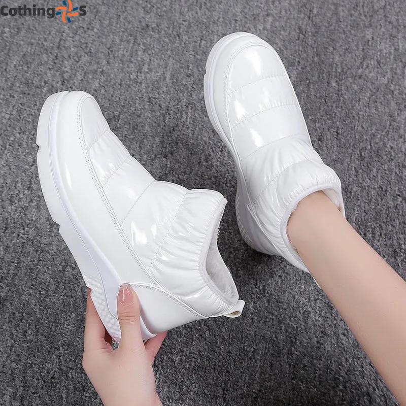 Waterproof Thickened Cashmere Fashion Cotton Shoes Ladies Snow Boots