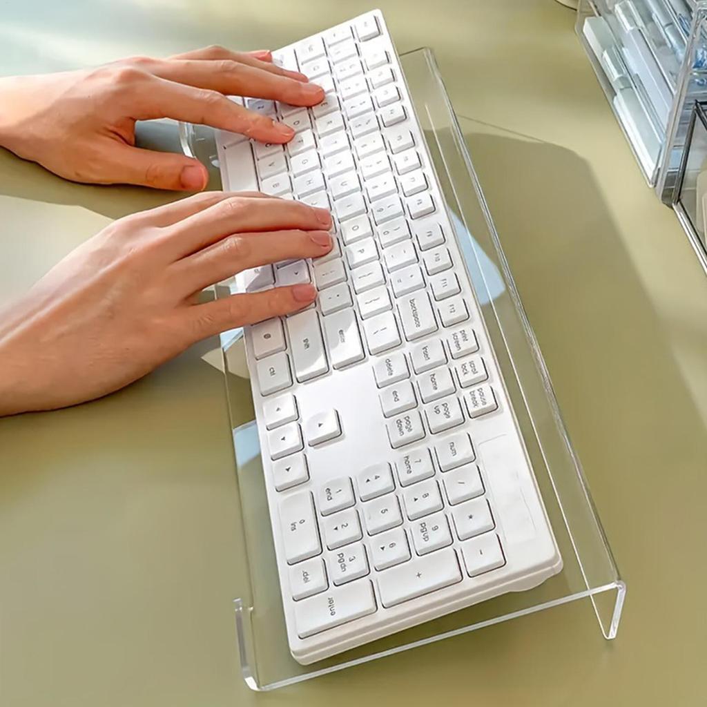 Keyboard Stand Ergonomic Clear Tray Keyboard Tray Holder for Office for Home Study Room Reception School Cubicle Work Gamers