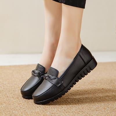 Neue Freizeitschuhe für Damen mit weicher Sohle, Einzellederschuhe aus Rindsleder, flache Sohle, rutschfest, Mutterschuhe, Damenlederschuhe, Direktverkauf ab Werk