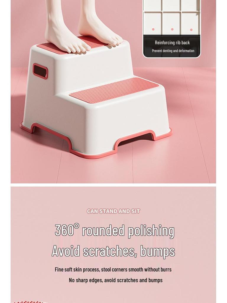 Children's Step Stool for Handwashing, Toothbrushing, and Toilet Use