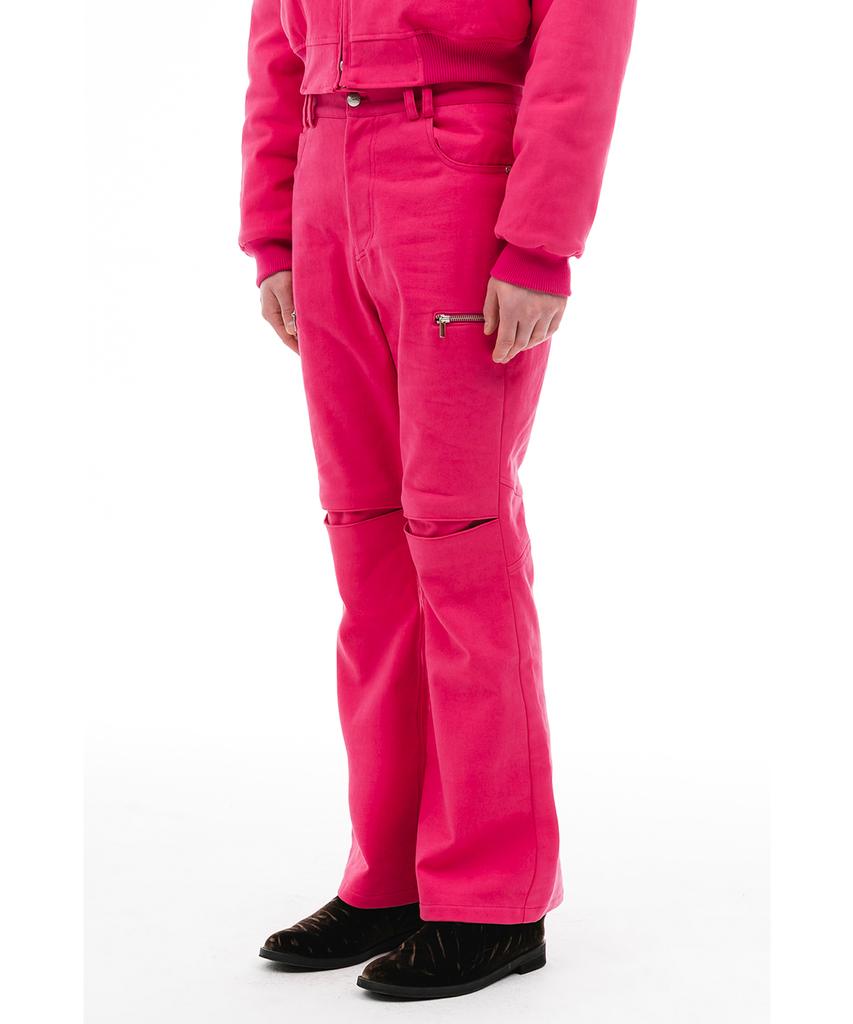 ANOTHERYOUTH Zipper Flare Pants - Pink