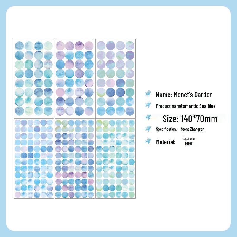 Morandi Fresh Color Retro Round Stickers - Student Style & Self-Adhesive