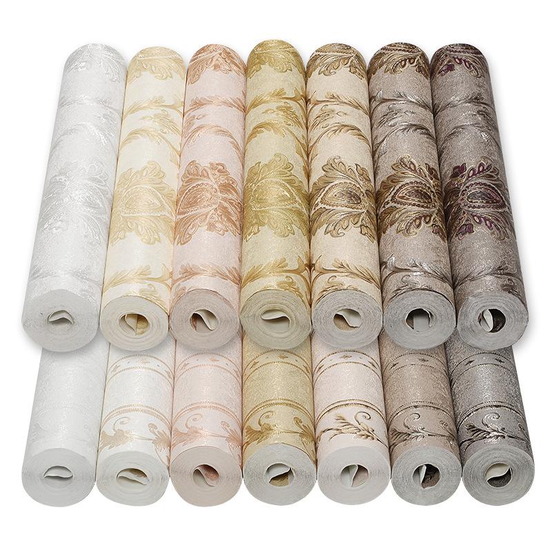 European 3D Damascus Wallpaper Sticker - Modern Damask Floral Wall Paper Background el Loft Wallcovering Mural Pvc Waterproof