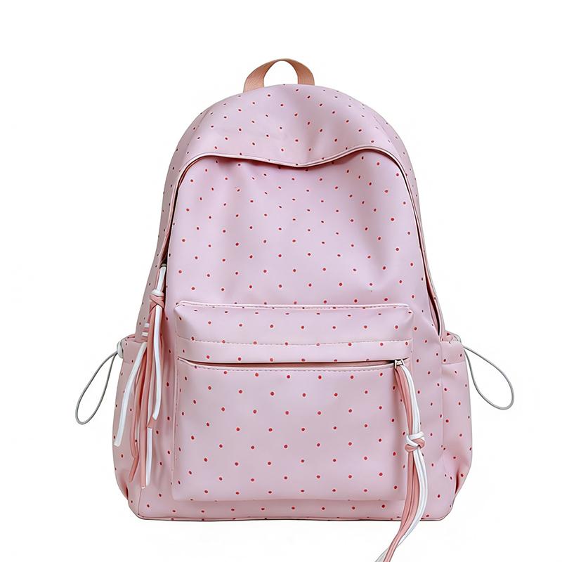 Dot Print Women's Backpack Student Schoolbag Large Capacity Backpack