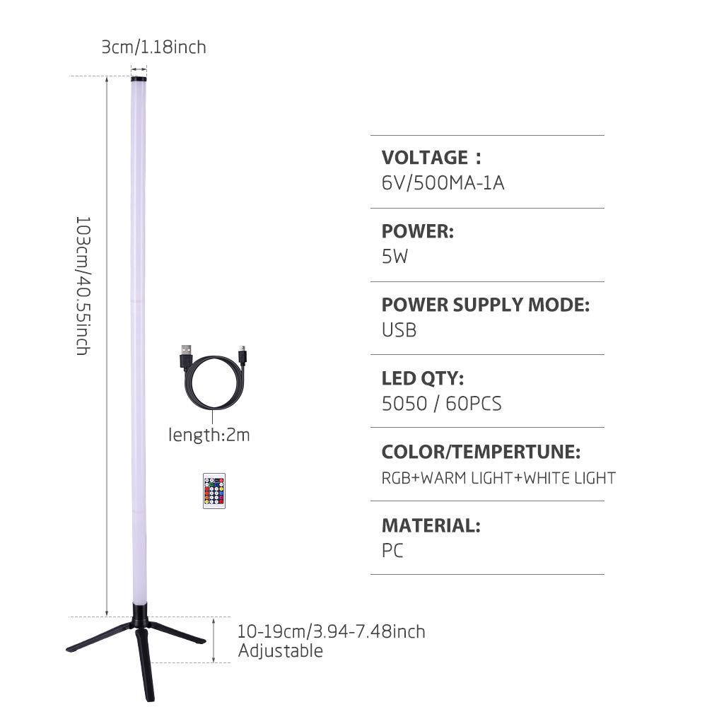 Cross-border Graffiti Corner Light: USB RGB Floor Lamp with APP Remote Control
