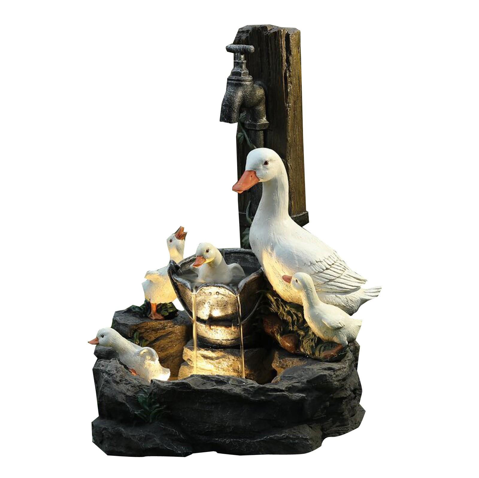 

Украшение статуи сада для купания семьи уток, статуя сада животных разноцветный