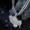 Men's Hip Hop Full Diamond Zinc Alloy Pendant Necklace