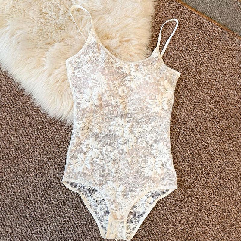 Sexy Lace Backless Sleeveless Slim Camisole Summer Women's Bodysuit