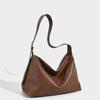 Lazy Style Single Shoulder Bag, Women's High-end Soft Leather Large Capacity Commuting Crossbody Tote Bag