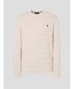 Binpolmen Unisex Cotton Cable Knit Ivory