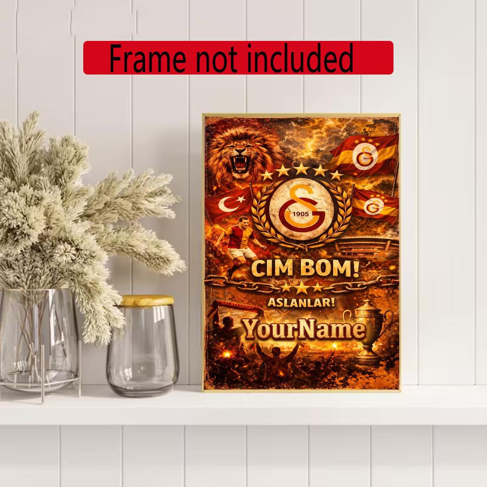 Galatasaray Personalized Name Round Diamond Painting Kit Diamond Embroidery Painting Rhinestones Mosaic Frameless Handwork Decoration Arts