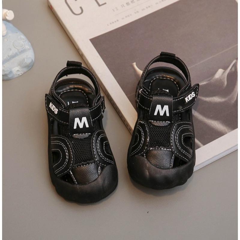 Summer Boys Closed Toe Sandals Anti-Kick Soft Sole Non Slip Toddler Beach Walking Shoes