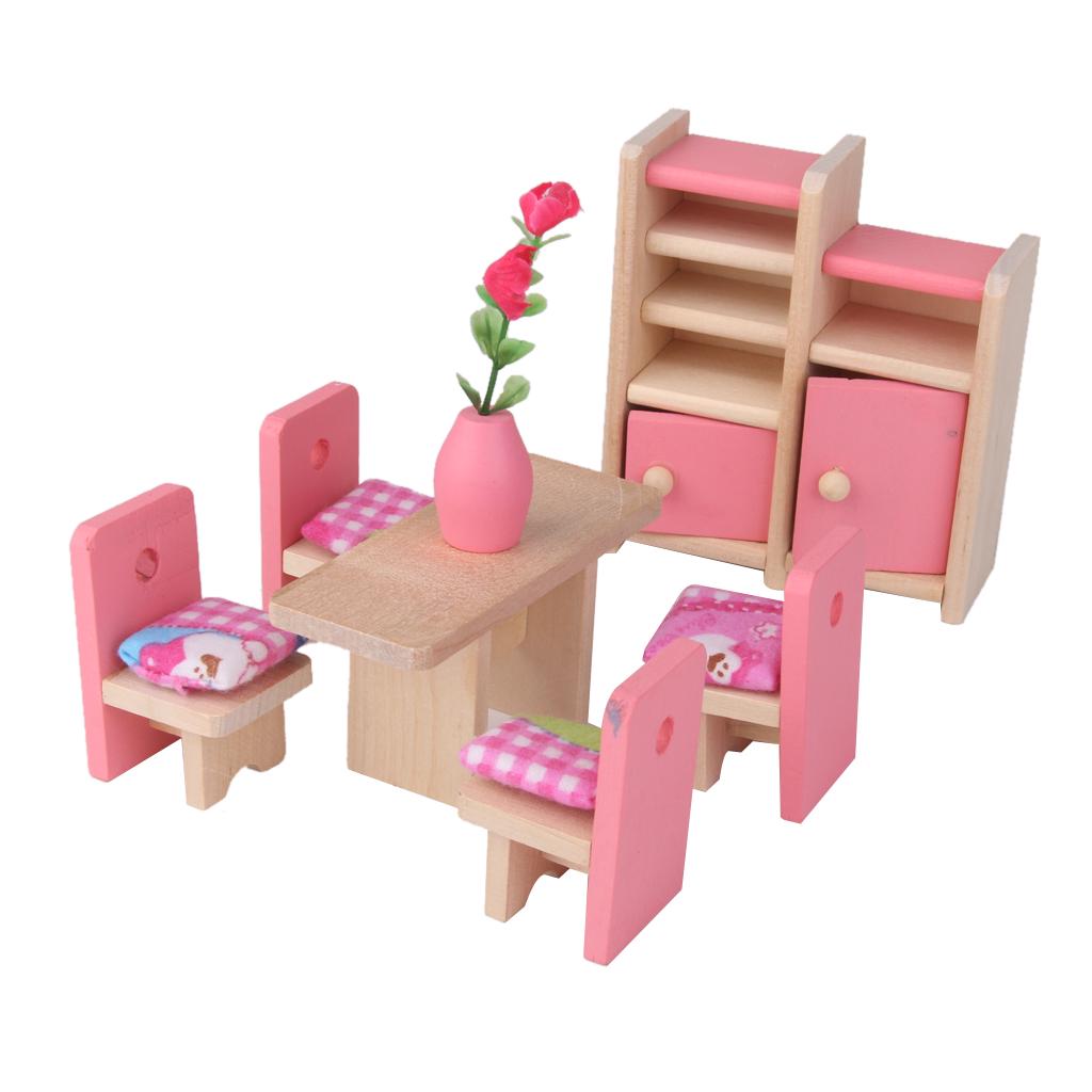 1/12 Dollhouse Miniature Wooden Furniture Bedroom Living Room