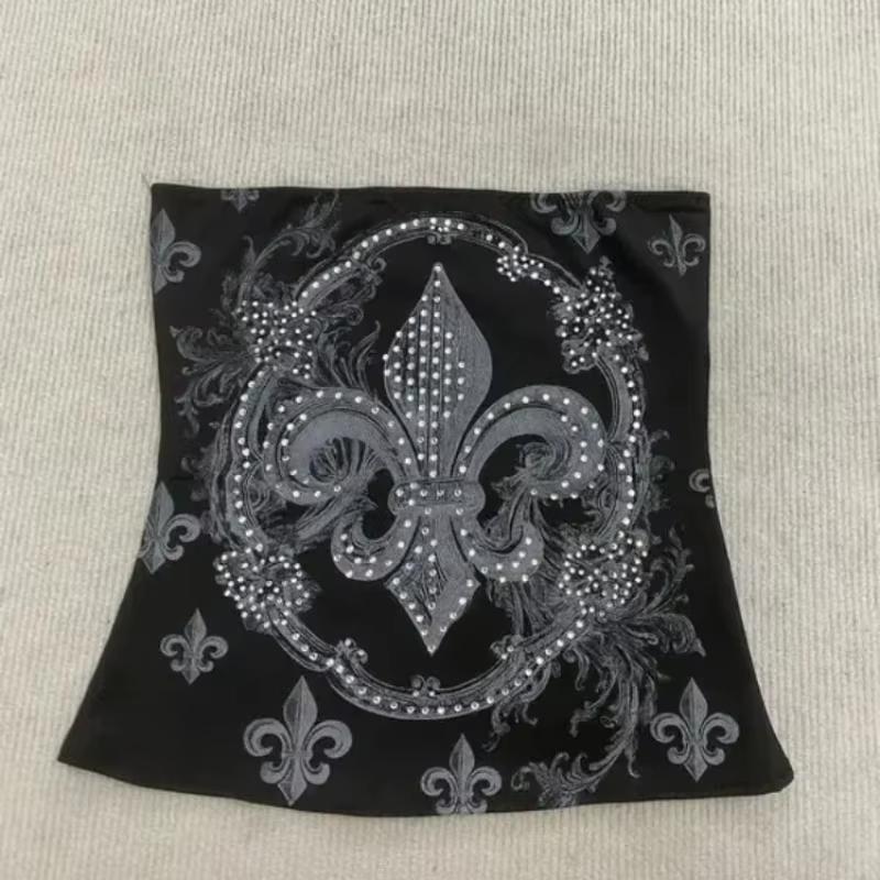 Летний уличный Y2K трендовый крутой персонализированный жилет с принтом женская одежда S чёрный