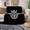 DAF Logo Decal Sticker Car Window Bumper Laptop Vinyl WhiteBlanket Flannel Throw Blanket for Sofa, Bed, Travel, Camping, Office, Couch, Chai