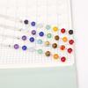 Natural Stone Colorful Beads Pendant Yoga Buddha Bead Necklace Pendulum Pendant N536