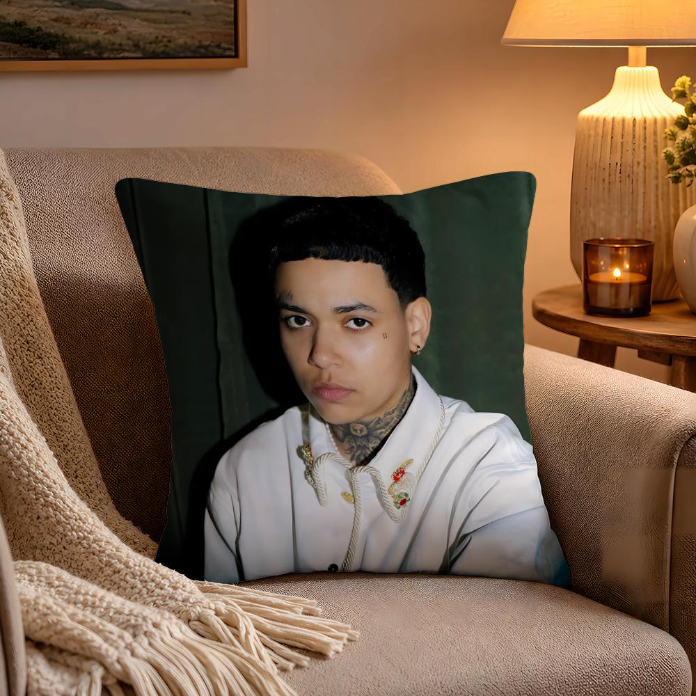 HIPHOP Singer KKwn RNB Pillow Case Soft Plush Cushion Cover Double Print and Invisible Zipper for Sofa Home Car Use