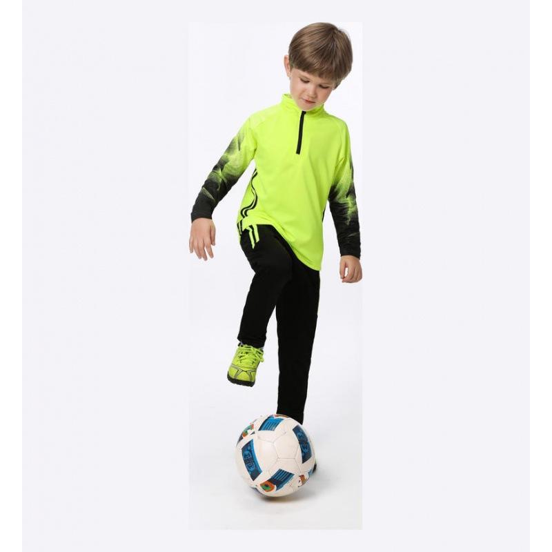Long-sleeved Football Training Jersey Set, Children's/adult Autumn and Winter Game Jersey, Half-zip Sports Jersey Printing