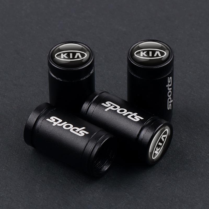 BBDM3 4Pcs Car Tire Valve Caps For Kia Pegas Sorento Soul Cerato Sportage Optima Borrego K5 K3 RIO Ceed Auto Air Stem Cap Accessories