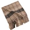 Womens Warm Faux Cashmere Scarf Shawl Winter Plaid Wrap With Fringe 65x200cm Thick Knitted Accessory