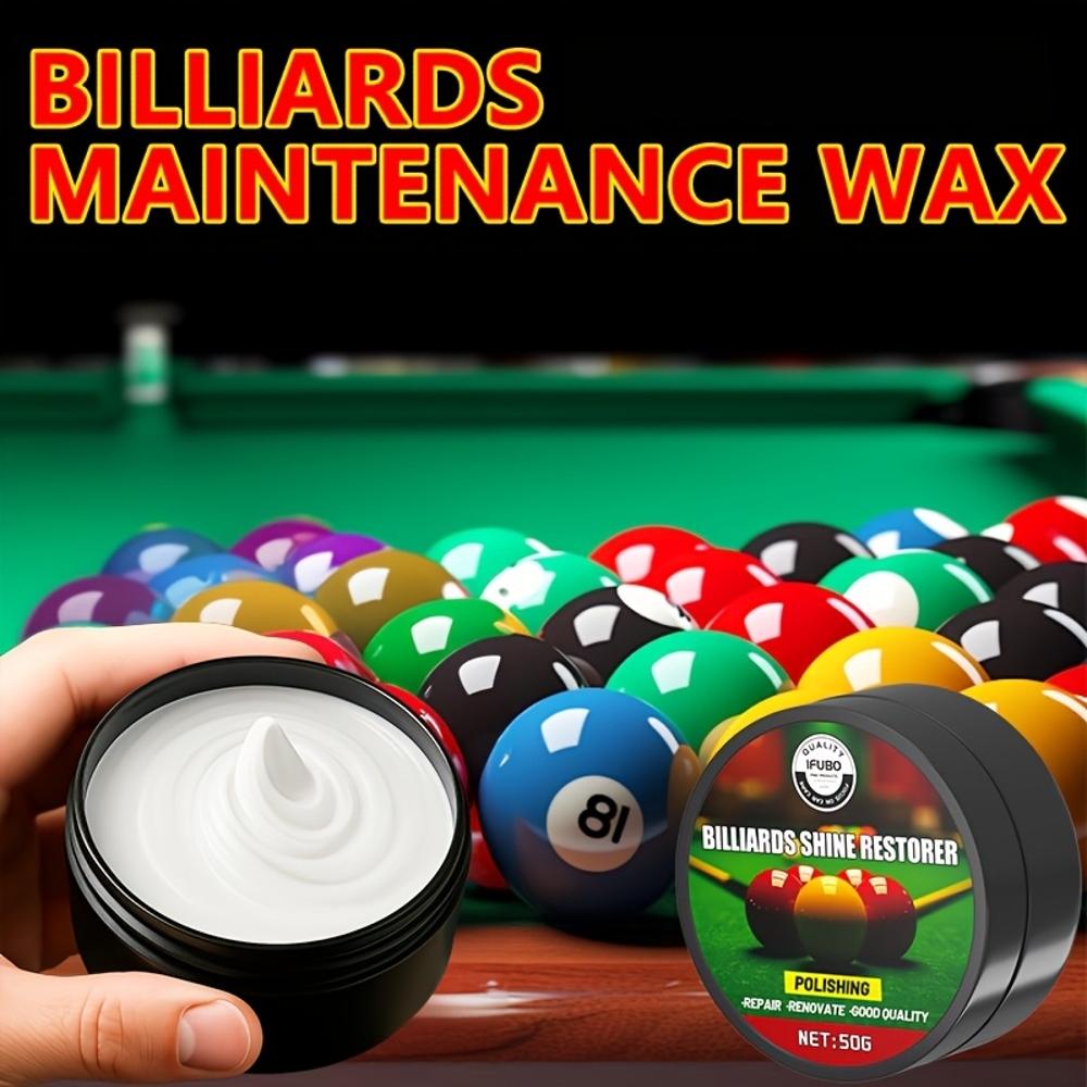 Snooker Ball Maintenance Oil - Pool Table Care Polish Wax, Glossy Glaze for Billiards, Suitable for Snooker and Nine-Ball Cues,