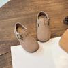 Mocassini per bambini e bambine, retrò, antiscivolo, dolci, scarpe basse per bambini, suola morbida, 2024, nuove scarpe alla moda in pelle per bambini, eleganti con chiusura a strappo.
