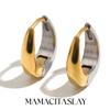 MamacitaPlay 316L Stainless Steel Mixed Color Hoop Earring 18K Gold Plated Waterproof Jewelry For Women Minimalist Earrings Gift