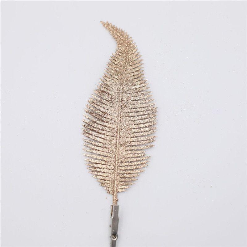 X6 Christmas Tree Decoration Clip On Feather Glitter Baubles Xmas Ornament 22cm