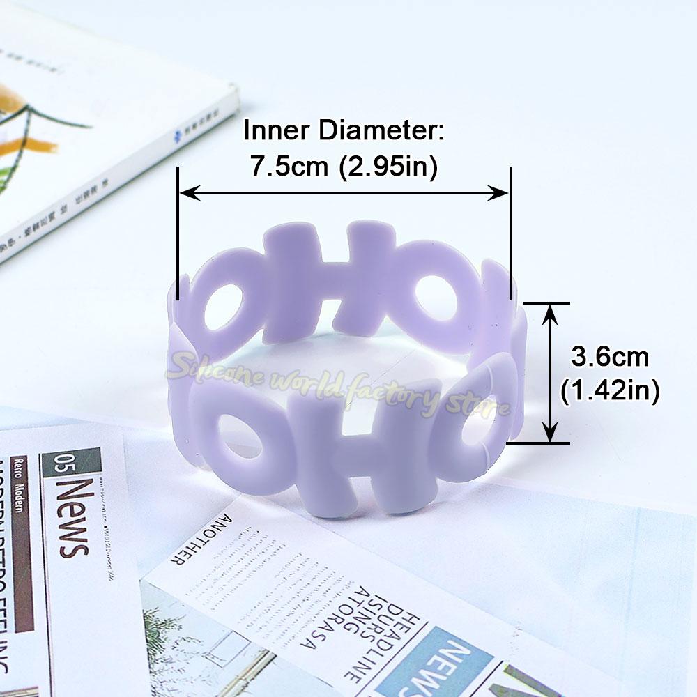 

SW Silicone Cup Cover for Mug Coffee Cups Letter Anti Slip Heat Insulation Ceramic Glass Cup Silicone Sleeve Water Bottle Covers фиолетовый