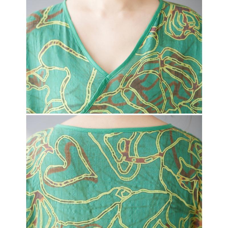 Dimanaf 2025 Verano Nuevo Vestido Talla Grande Básico Mujer Casual Suelto Largo Vintage Cuello en V Plisado Vestido Maxi