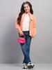 MONTE CARLO Girl Regular Fit Peach Sweatshirt