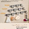 Space Aluminum Bathroom Hook No Drilling Strong Adhesive Coat Hook For Bathroom Kitchen Wall Mounted Clothes Hanger