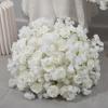 Cuatomized Size Artificial White Rose cherry blossom Large Flower Ball Table Centerpieces Wedding Decor Road Lead Flower Ball