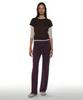 PARTIMENTO WOMEN Pwc Sheer Raglan Stitch Short Sleeve Tee_Brown
