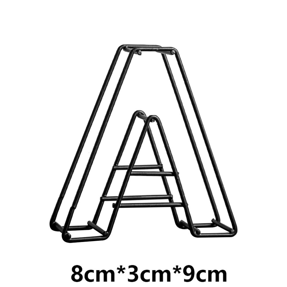 New Industrial Style Wrought Iron Alphabet Doorplate Sign Metal Hollow Letter Home Decor Cafe Adornment Photo Props Party Supply