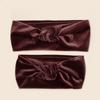 New parent-child golden velvet knotted headband, creative headgear for parent-child party, soft and comfortable parent-child headband
