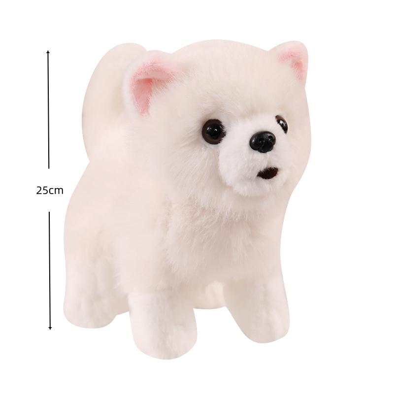 Cute Plush Pomeranian Dog Toy Real Life Stuffed Animal Soft Puppy Pet Doll Kawaii Room Decor Ideal Gift For Dog Owners