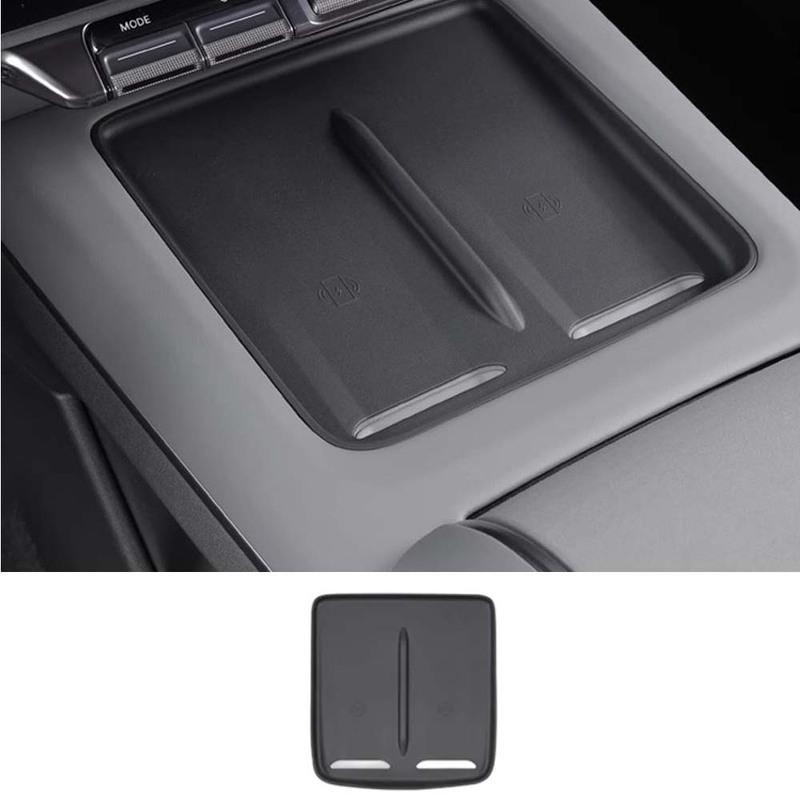 Car Interior Non-Slip Silicone Wireless Charging Pad Mat for Zeekr 7X 2024 2025 Accessories in White Black Grey