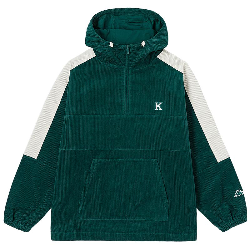Kappa Men s Classic Italian Half-Zip Hooded Windbreaker M