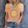 Loose Crew Neck Top Fashionable Print Short Sleeve Comfortable T-Shirts Women’s