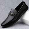 Men's Summer Slip-On Leather Loafers: Casual British-Style Large and Small Sizes