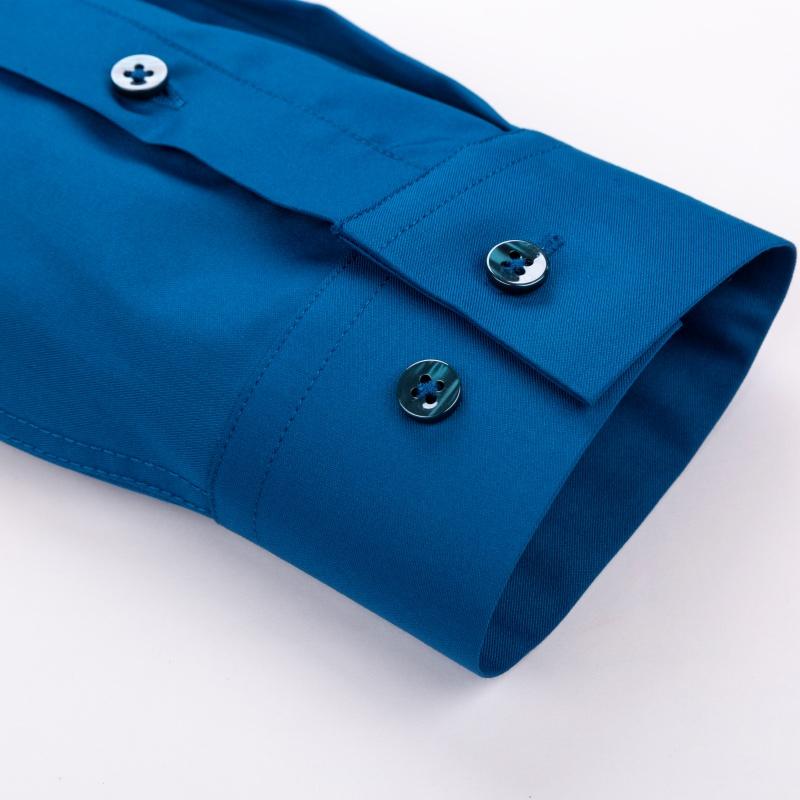 8XL Bamboo Fiber Blue Work White Shirt for Man Long Sleeve Office Business Anti-wrinkle Non-iron Men Shirts Long Sleeve Casual